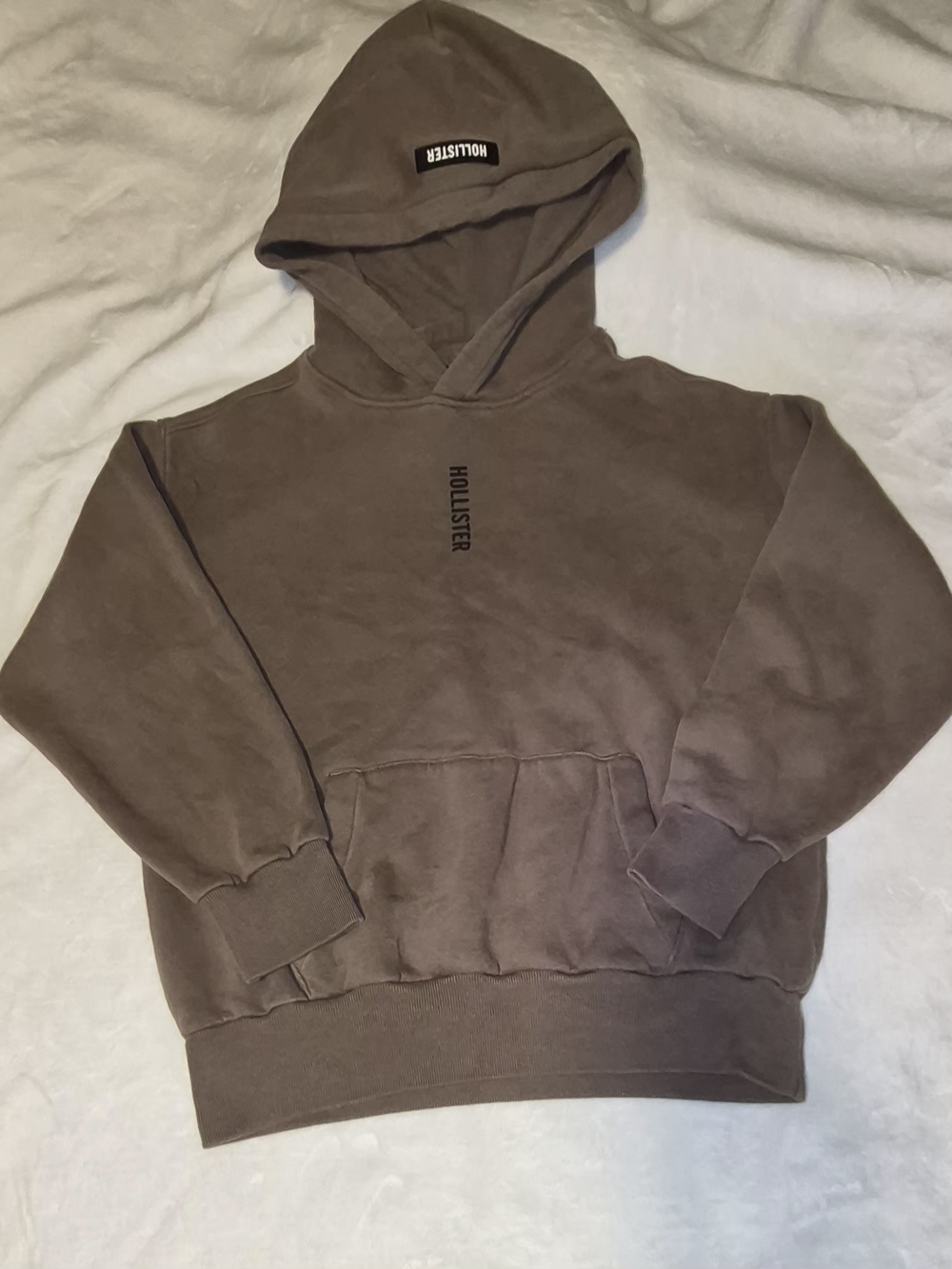 Hollister Woman' Brown Hooded Pullover Sweatshirt